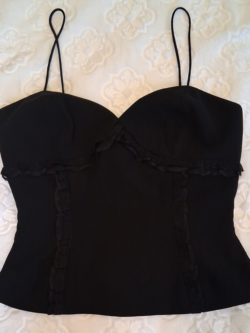 Kirra Black Spaghetti Strap Bustier Top